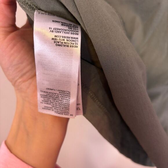 Reiss Men's Green Egyptian Cotton Collared Short Sleeve Polo Small - Picture 7 of 7